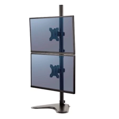 Fellowes Pro Series F/Standing Dual Stack Monitor Arm
