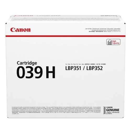 Canon 039H Toner Cartridge Black High Yield 25,000 Pages 0288C001AA