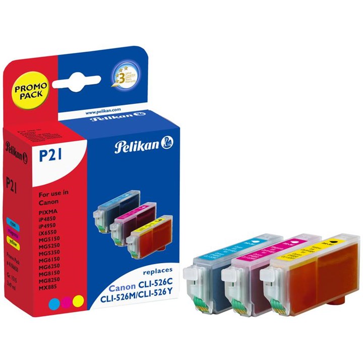 CANCLI526MPPEL Pelikan Ink Compat For Canon CLI-526 Multi Slim