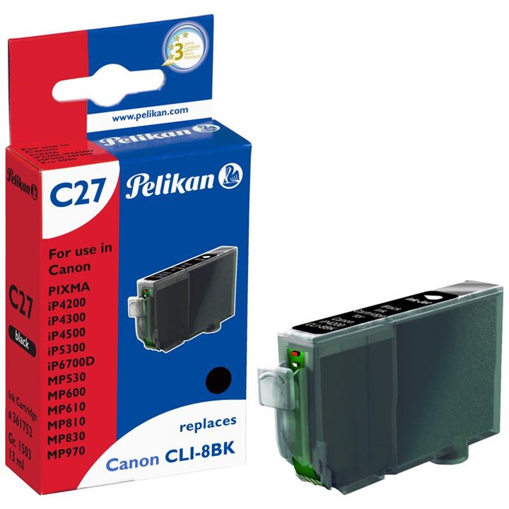 CANCLI8BKPEL Pelikan Ink Compat For Canon CLI-8Bk Black