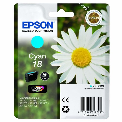 EPC13T18024010 Epson 18 Ink Cartridge Cyan