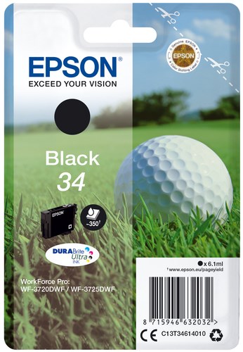 EPSC13T34614010 Epson WF3720DWF Ink Black C13T34614010