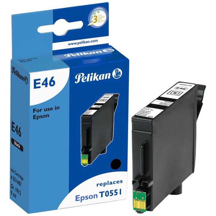 EPST05514010PEL Pelikan Ink Compat For Epson T0551 Black