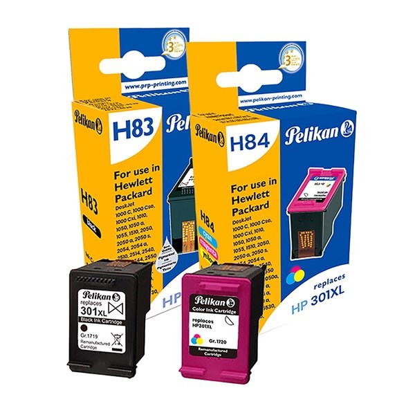 HP301XLBKMULTIPEL Pelikan Ink Car3Dge For HP 301XL Multi Bk & 3-Colour