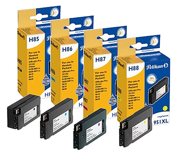 HP950XLMULTIPEL Pelikan Ink Reman For HP 950XL/951XL Multi B/C/M/Y