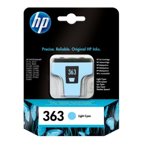 HPC8774EE HP No.363 Inkjet Cartridge Light Cyan Code C8774EE