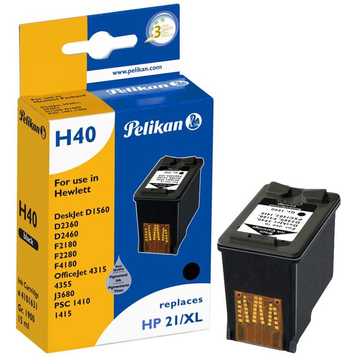 HPC9351CEPEL Pelikan Ink Reman For HP 21XL Black (C9351Ce)