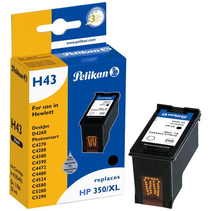 HPCB336EEPEL Pelikan Ink Reman For HP 350XL Black (Cb336Ee)