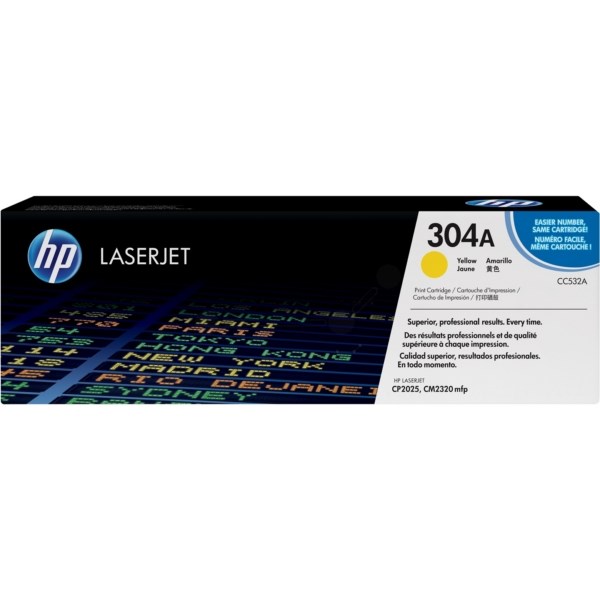 HP No.304A Laserjet Print Cartridge Yellow Code CC532A