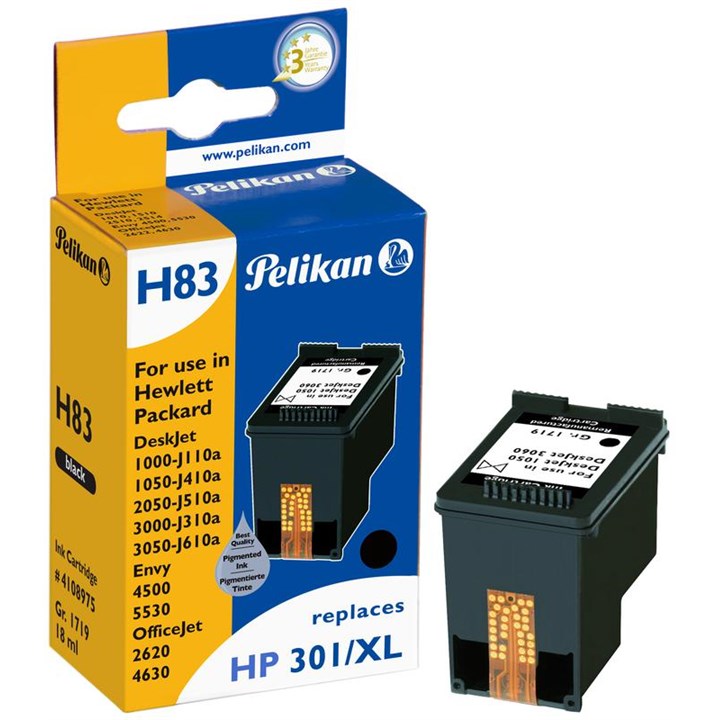 HPCH563EEPEL Pelikan Ink Reman For HP 301XL Black (Ch563Ee)