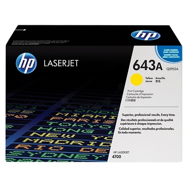 HPQ5952A HP No.643A Laser Toner Cartridge Yellow Code Q5952A