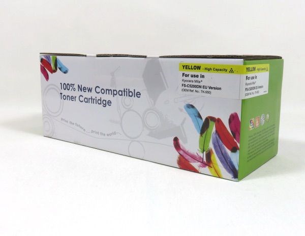 KYO3512Y Kyocera TK550 FSC5200DN Toner Yellow Compatible TK-550Y