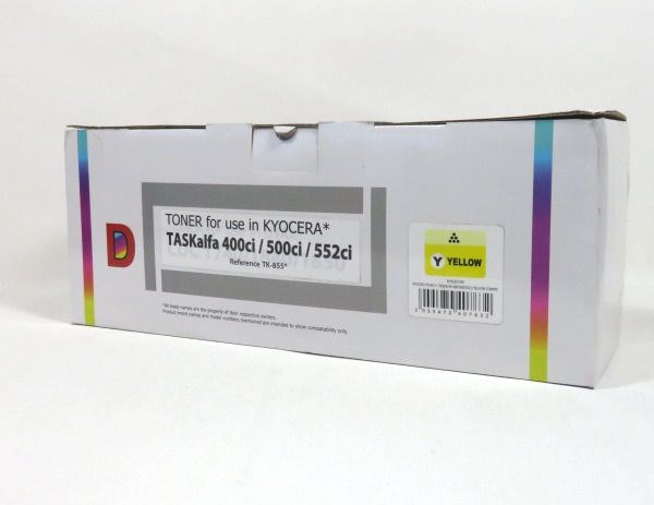 KYO3519Y Kyocera 400 500 552 Toner Yellow Compatible TK855Y
