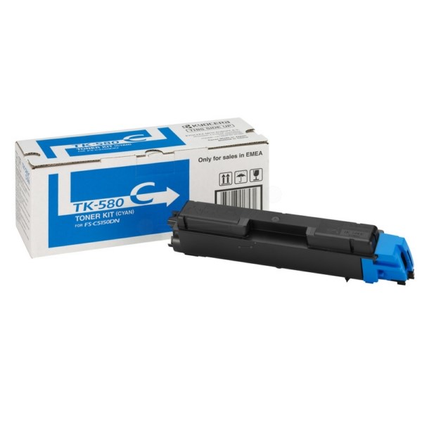 KYOTK580C Kyocera FSC5150 Toner Cyan 1T02KTCNL0 TK580C