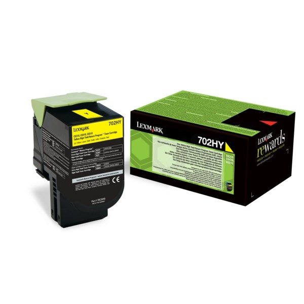LEX70C2HY0RM Lexmark 702Hk Yellow High Capacity Toner Reman 70C2Hy0