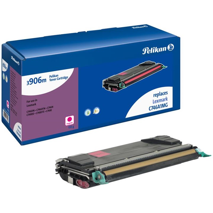 LEXC746A1MGPEL Pelikan Laser Toner For Lexmark C746A1Mg Magenta