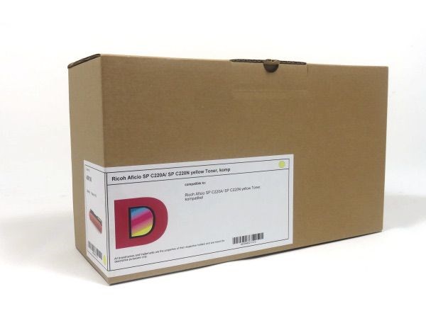RIC3522Y Ricoh SPC220 221 222 Toner Yellow Compatible 406147C